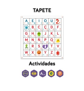 Tapete Blanco Tilk Bee - Bot + Fichas + Tarjetas Para Tapete Infantil