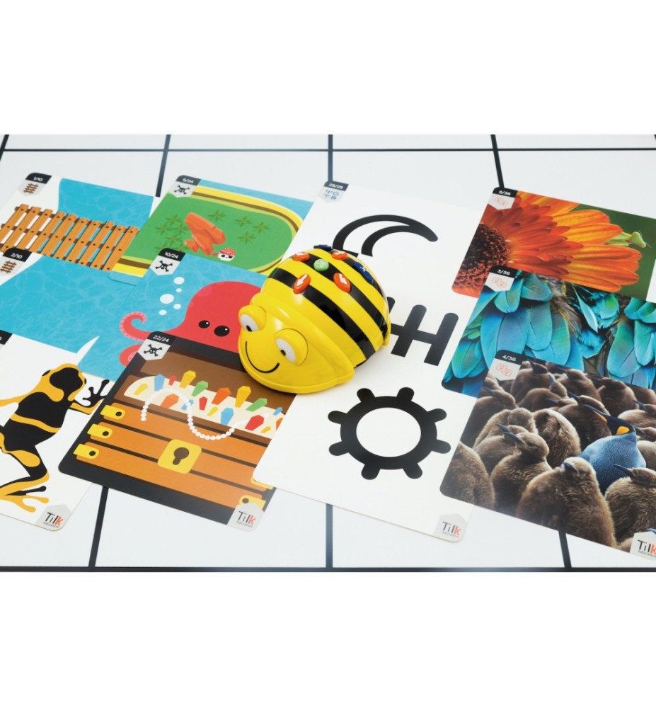 Tapete Blanco Bee - Bot + Tarjetas Para Tapete Infantil