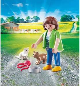 Playmobil Mujer Con Gatitos