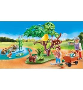 Playmobil Diversion En Familia Recinto Exterior De Pandas Rojos