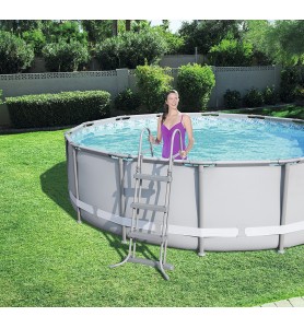 Bestway 58330 -  Escalera Para Piscinas De 107 Cm Sin Plataforma