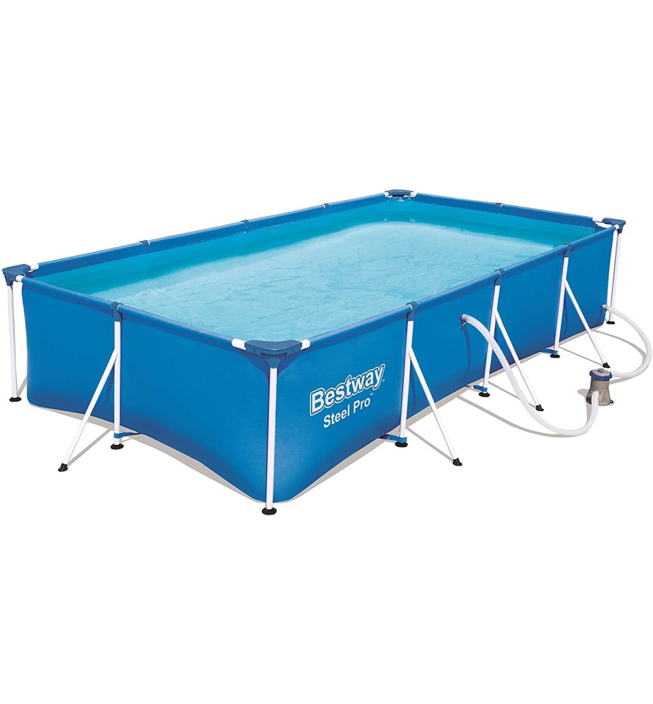 Bestway 56424 -  Piscina Desmontable Tubular Infantil Family Splash Frame Pool 400x211x81 Cm Depuradora De Cartucho De 1.249 Lit