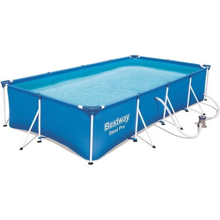 Bestway 56424 -  Piscina Desmontable Tubular Infantil Family Splash Frame Pool 400x211x81 Cm Depuradora De Cartucho De 1.249 Lit