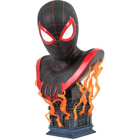 Figura Diamond Collection Marvel Gamerverse Miles Morales Busto Legends Collection 1 - 2 Escala