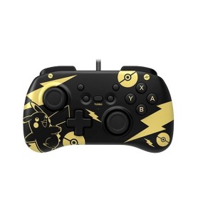 Gamepad Hori Controller Mini Pikachu Black & Gold Para Nintendo Switch