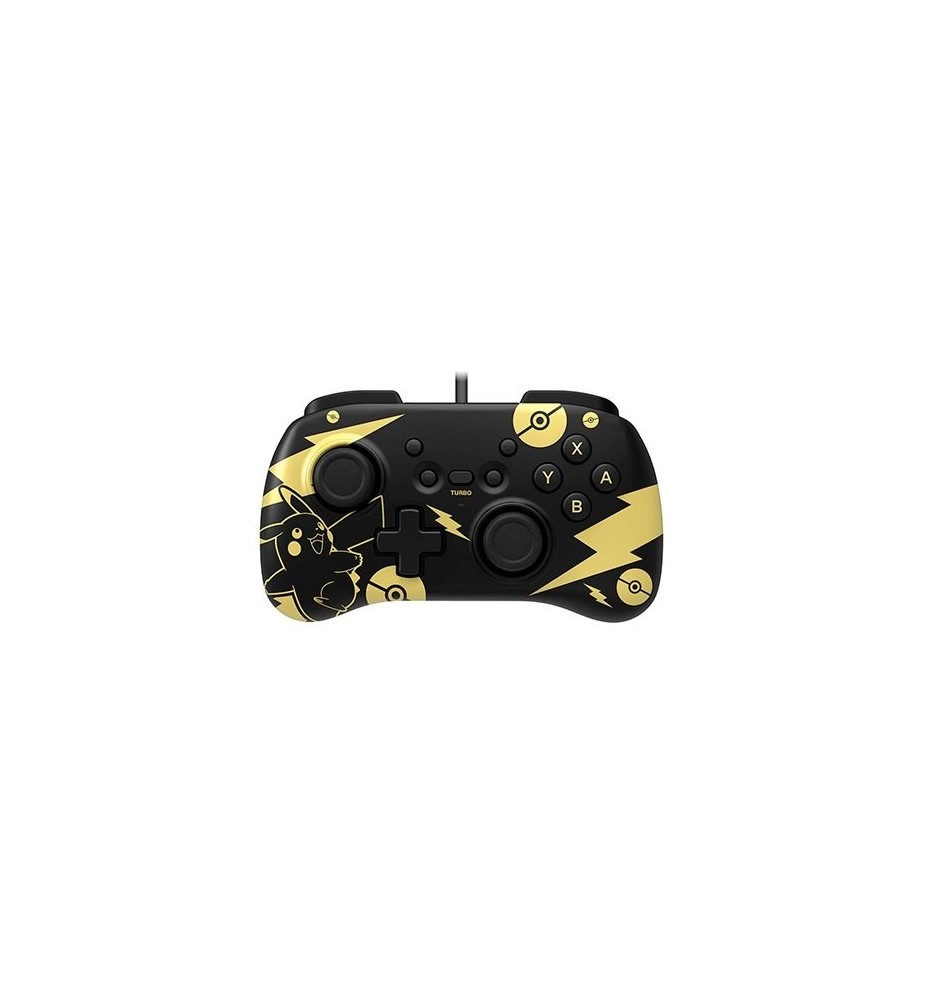 Gamepad Hori Controller Mini Pikachu Black & Gold Para Nintendo Switch