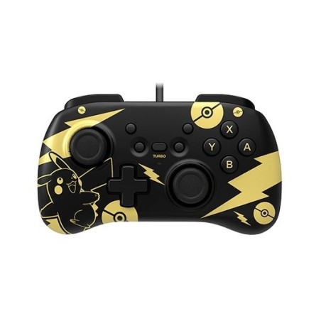 Gamepad Hori Controller Mini Pikachu Black & Gold Para Nintendo Switch