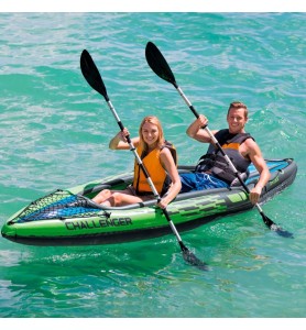 Intex 68306 -  Kayak Hinchable K2 2 Personas Con 2 Remos Y Bomba