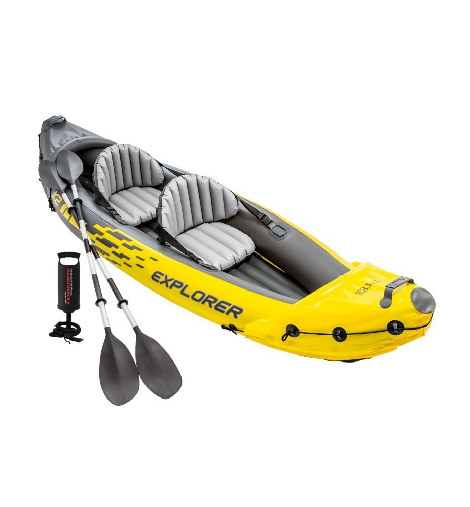 Intex 68307 -  Kayak Hinchable K2 Explorer 2 Personas Con 2 Remos Y Bomba