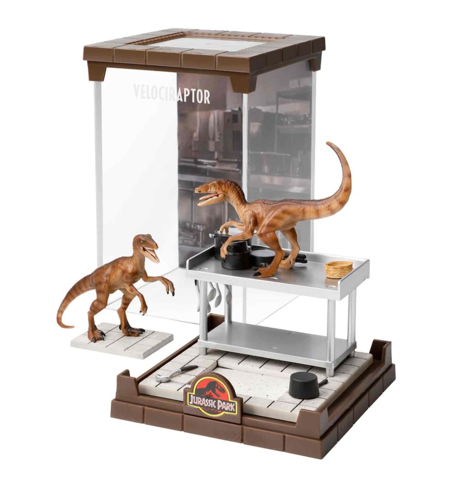 Figura The Noble Collection Jurassic Park Velociraptor Bendyfig Diorama