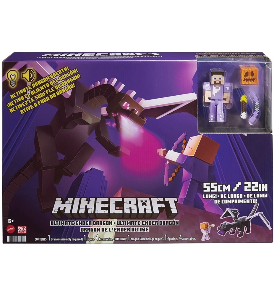 Figura Mattel Minecraft Dragon De Ender Definitivo Con Figura