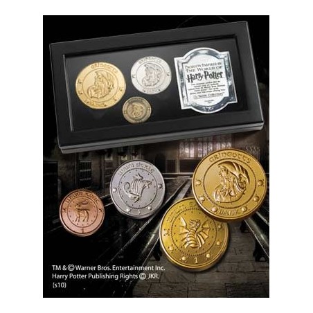 Replica The Noble Collection Harry Potter Monedas De Gringotts Expositor