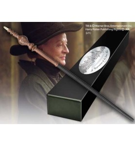 Replica The Noble Collection Harry Potter Minerva Mcgonagall Varita Con Caja Y Placa De Identificacion