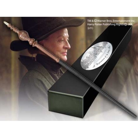 Replica The Noble Collection Harry Potter Minerva Mcgonagall Varita Con Caja Y Placa De Identificacion