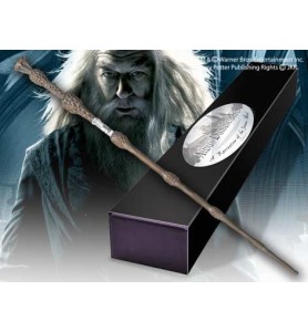 Replica The Noble Collection Harry Potter Albus Dumbledore Varita Con Caja Y Placa De Identificacion