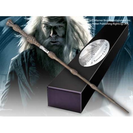 Replica The Noble Collection Harry Potter Albus Dumbledore Varita Con Caja Y Placa De Identificacion