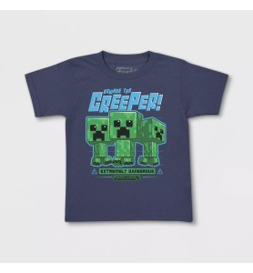 Pop & Tee Minecraft Charged Creeper Funko + Camiseta Talla L