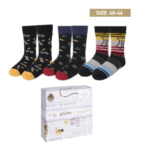 Pack Calcetines 3 Piezas Harry Potter Talla 40 - 46