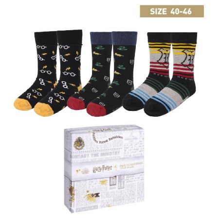 Pack Calcetines 3 Piezas Harry Potter Talla 40 - 46