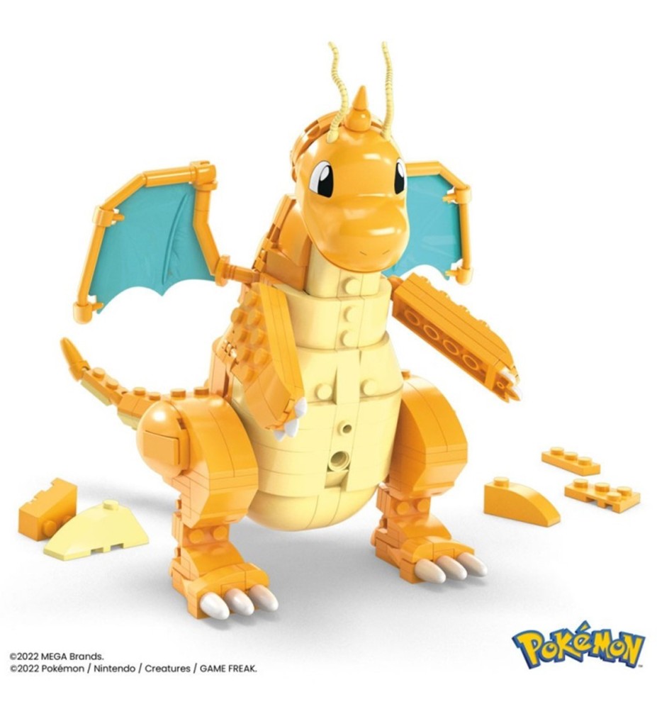 Figura Mattel Mega Construx Pokémon Dragonite 387 Pcs Fig 19 Cm