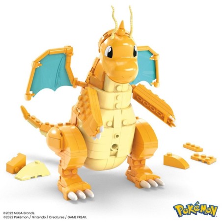 Figura Mattel Mega Construx Pokémon Dragonite 387 Pcs Fig 19 Cm