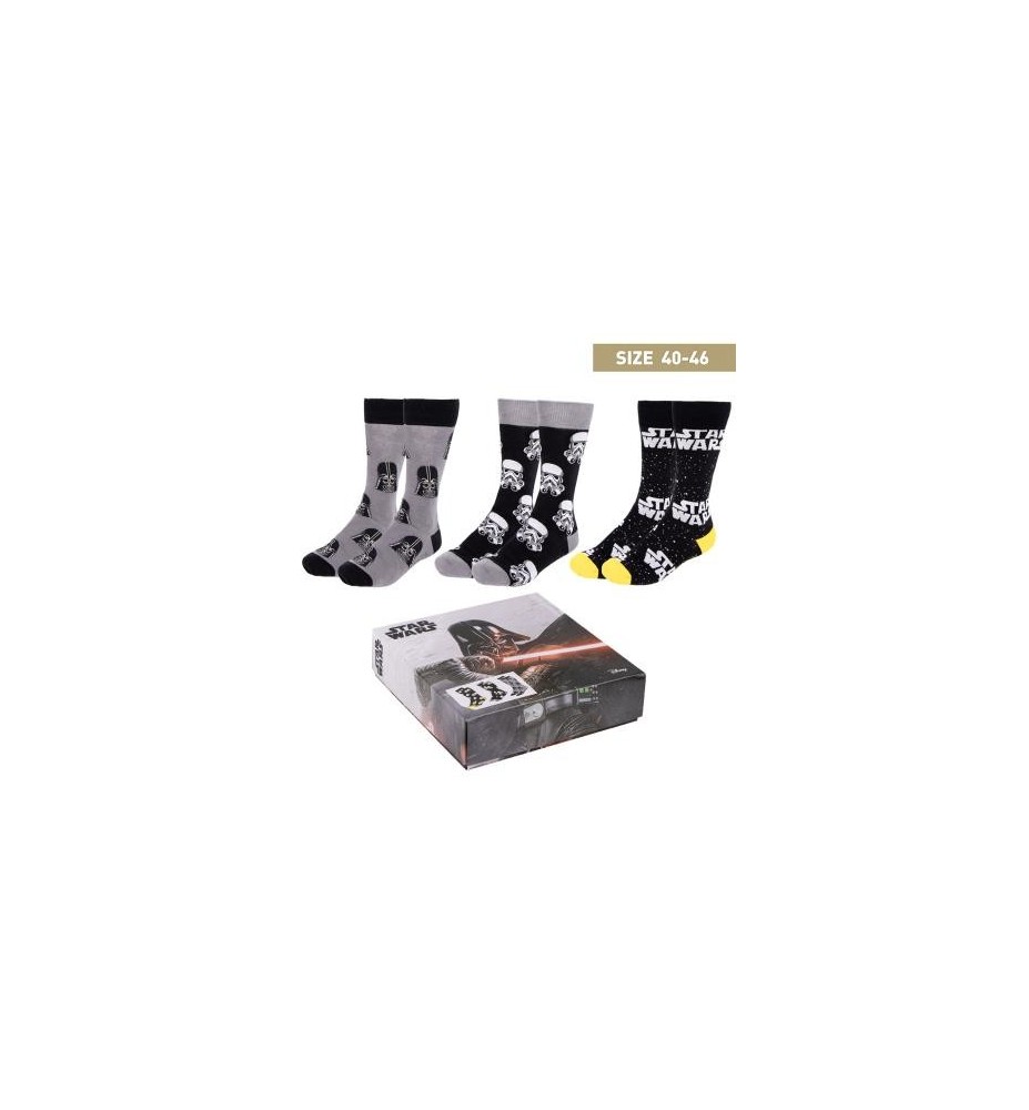 Pack Calcetines 3 Piezas Star Wars Talla 40 -  46