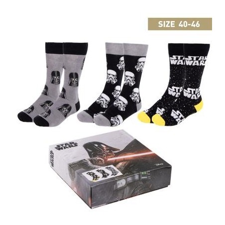 Pack Calcetines 3 Piezas Star Wars Talla 40 -  46