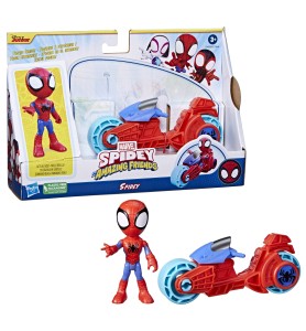 Figura Gigante Hasbro Marvel Spidey And His Amazing Friends Spidey Con Motocicleta