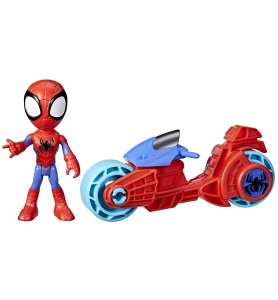 Figura Gigante Hasbro Marvel Spidey And His Amazing Friends Spidey Con Motocicleta