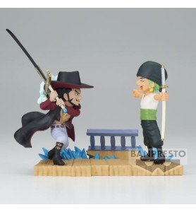 Figura Banpresto One Piece World Collectable Log Stories Zoro Vs Dracule Mihawk 7cm