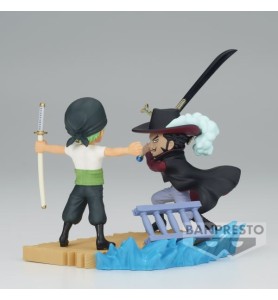 Figura Banpresto One Piece World Collectable Log Stories Zoro Vs Dracule Mihawk 7cm