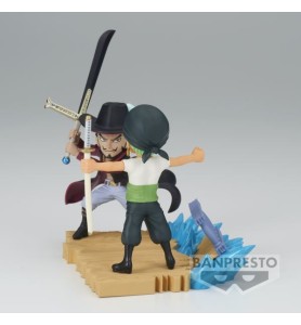 Figura Banpresto One Piece World Collectable Log Stories Zoro Vs Dracule Mihawk 7cm