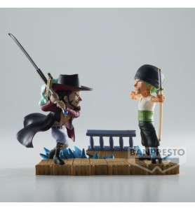 Figura Banpresto One Piece World Collectable Log Stories Zoro Vs Dracule Mihawk 7cm