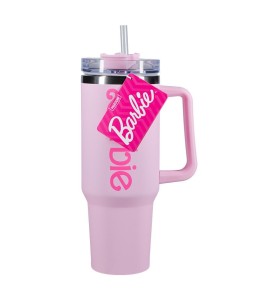 Vaso Termo Con Pajita Paladone Barbie Logo Xl 1200 Ml