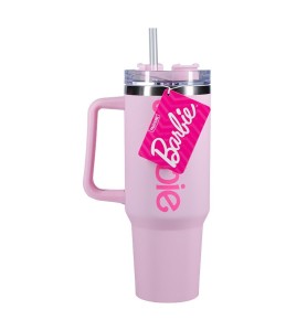 Vaso Termo Con Pajita Paladone Barbie Logo Xl 1200 Ml