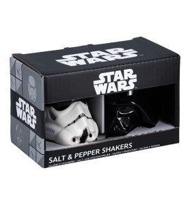 Set Salero Y Pimentero Paladone Star Wars Darth Vader Y Stormtrooper 7 Cm