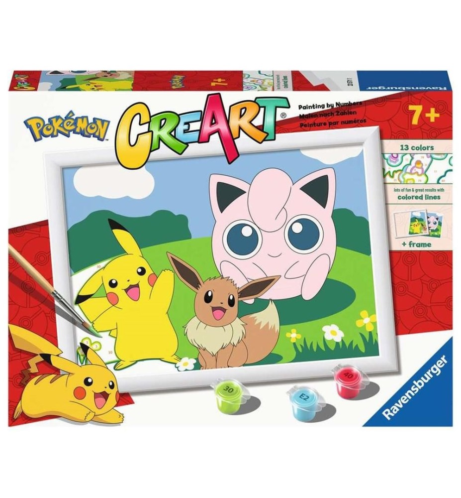 Kit Para Pintar Con Números Ravensburger Creart Serie D Pokémon: Clasicos