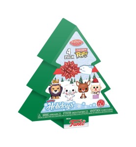 Pack 4 Llaveros Funko Pop: Rudolph Tree Holiday Box