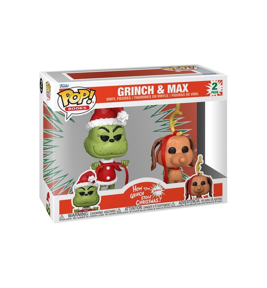 Pack De 2 Figuras Funko Pop Books Htgsc -  Grinch & Max