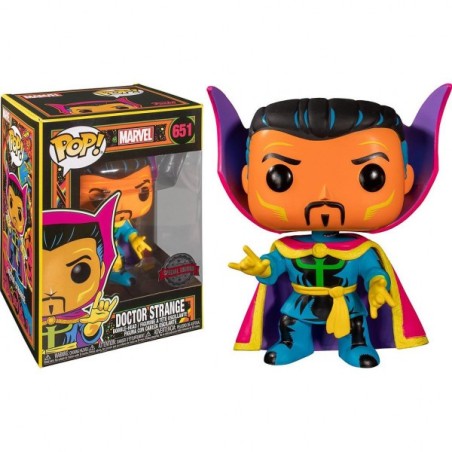 Funko Pop Marvel Black Light Doctor Strange Edicion Especial Multicolor 48848