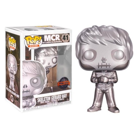 Funko Pop Estrellas Del Rock My Chemical Romance Skeleton Gerard Way Version Platino Edicion Limitada Exclusiva 56137