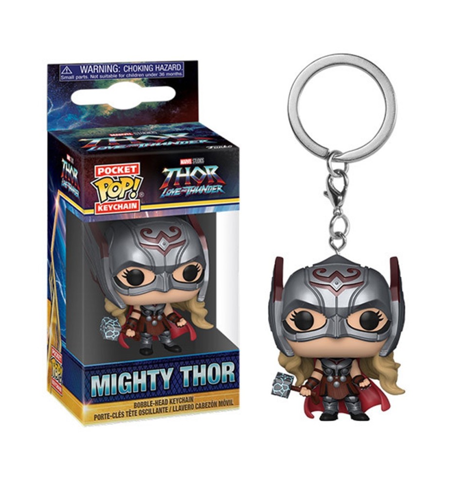 Llavero Funko Pop Marvel Pocket Thor Love And Thunder Mighty Thor