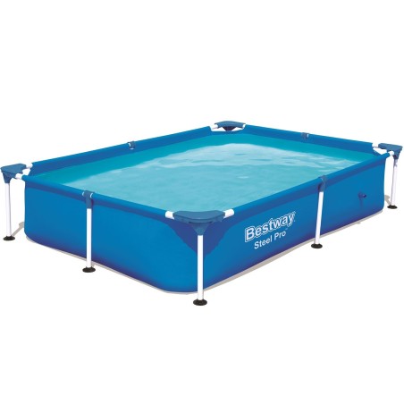 Bestway 56401 -  Piscina Desmontable Tubular Steel Pro 221x150x43 Cm