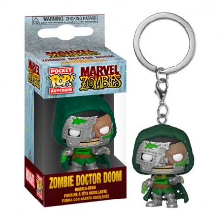 Funko Pop Keychain Llavero Marvel Dr Doom Zombie 54385