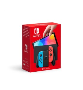 Consola Nintendo Switch Oled Mando Color Azul Neon - Rojo Neon