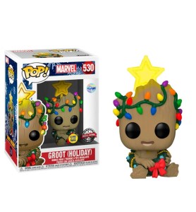 Funko Pop Marvel Guardianes De La Galaxia Groot Navideño Glow In The Dark Brillo En La Oscuridad Exclusivo 51270