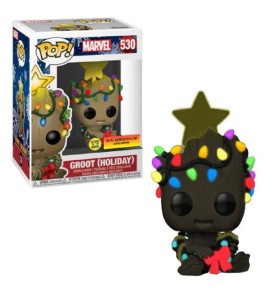 Funko Pop Marvel Guardianes De La Galaxia Groot Navideño Glow In The Dark Brillo En La Oscuridad Exclusivo 51270