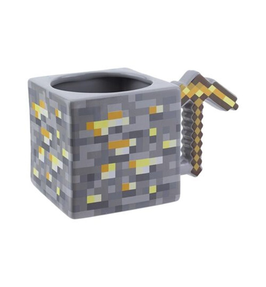 Taza 3d Paladone Minecraft Pico Minero De Oro