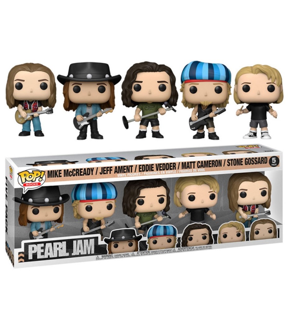 Funko Pop Estrellas Del Rock Pearl Jam Pack 5 Mike Mccready Jeff Ament Eddie Vedder Matt Cameron Stone Gossard 60042