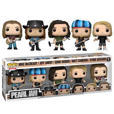 Funko Pop Estrellas Del Rock Pearl Jam Pack 5 Mike Mccready Jeff Ament Eddie Vedder Matt Cameron Stone Gossard 60042